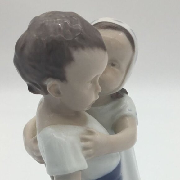 Royal Copenhagen Bing & Grøndahl 'Love Refused' Children Vintage Signed Figure - Picture 3 of 7